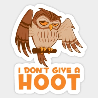 I Don't Give A Hoot Owl Sticker